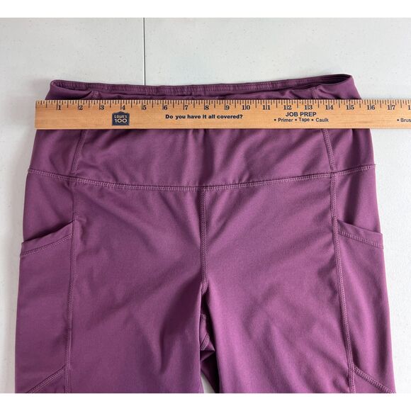 Velocity Women's Purple Crop Leggings Activewear Polyester Spandex Size XL - Picture 4 of 7